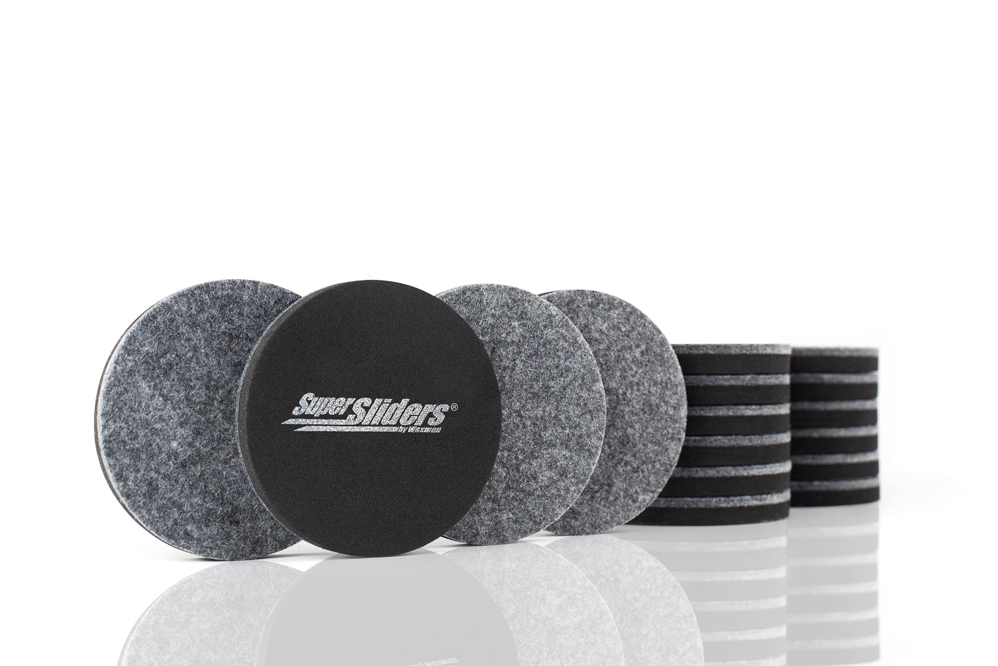 SOFTTOUCH 4734095N Reusable Furniture Sliders or Movers for Hardwood Heavy Duty, Grey, 4 Pack