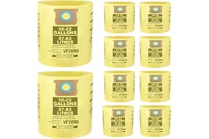 Yonice 10 Pack 90673 Type G and J Vacuum Bags Compatible for Shop Vac 15-22 Gallon Vacuum, High Efficiency Dust Disposable Collection Filter Bag Part 90663 90673 9066300 9067300 VF2008