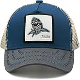 Wodeal Boys Shark Trucker Hat, Toddler Snapback Mesh Baseball Caps for Kids Ages 2-6