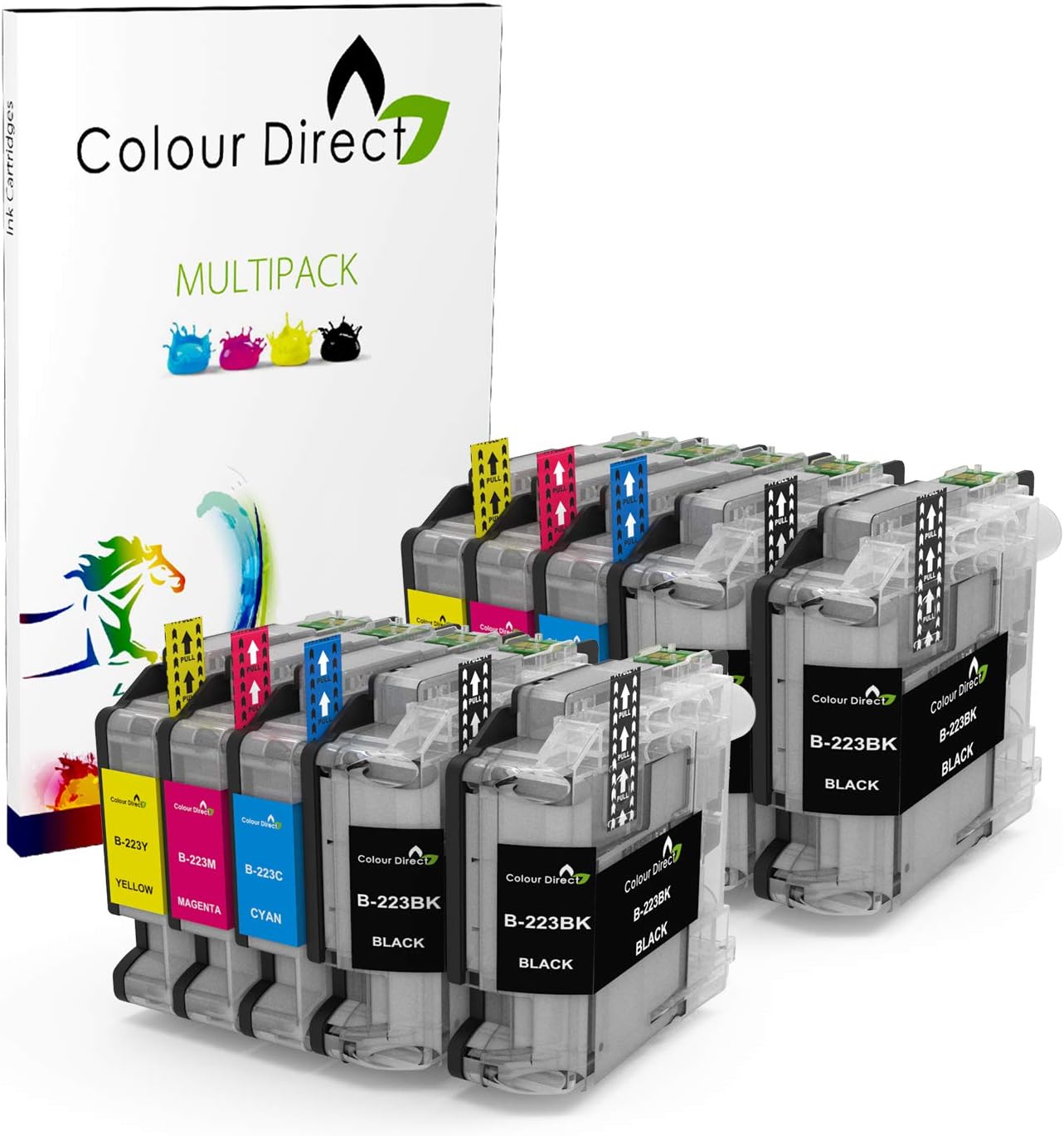 2 Sets 2 Black Compatible LC223 Ink Cartridges