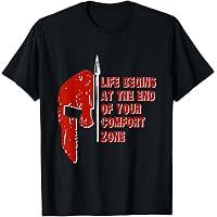 Neverless® Maglietta da uomo con stampa Sparta Casco Guerriero Warrior Printshirt T-Shirt Used Look Slim Fit Fashion Streetstyle, Sparta Weiß Weiß, XS