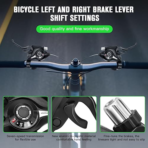 Bike Gear Shifter, 3x7 21 Speed Shifter Brake Lever Set for