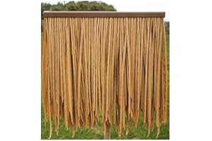 Natural Simulation thatch Tile roof Hair Grass Gazebo Promenade Artificial Grass Fake Grass Hair Grass Room Flame Retardant P