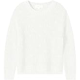 TRENDSTITCH Girls Sweaters Crewneck Long Sleeve Pullover Jumper Cotton Fall Chunky Fancy Cable Knit Sweater with Side Slit