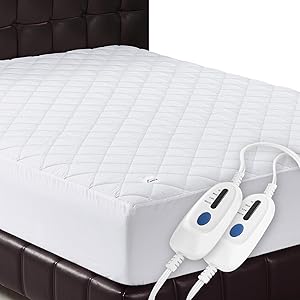 Utopia Bedding Heated Electric Mattress Pad - Machine Washable, 4 Heat Settings, 78 x 80 Inches (King, White)