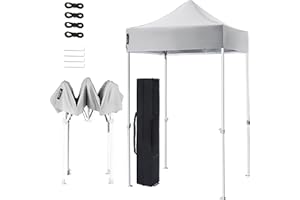 AMERICAN PHOENIX Canopy Tent 5x5 Pop Up Portable Tent Commercial Outdoor Beach Instant Sun Shelter (White)