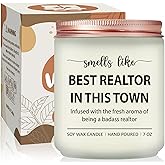 Volufia Realtor Gifts for Women Men - Closing Gifts for Realtors, Celebrate Reward Thank You Presents for Realtors, Broker, Realtor Supplies, Salesperson - Lavender Scented Candle