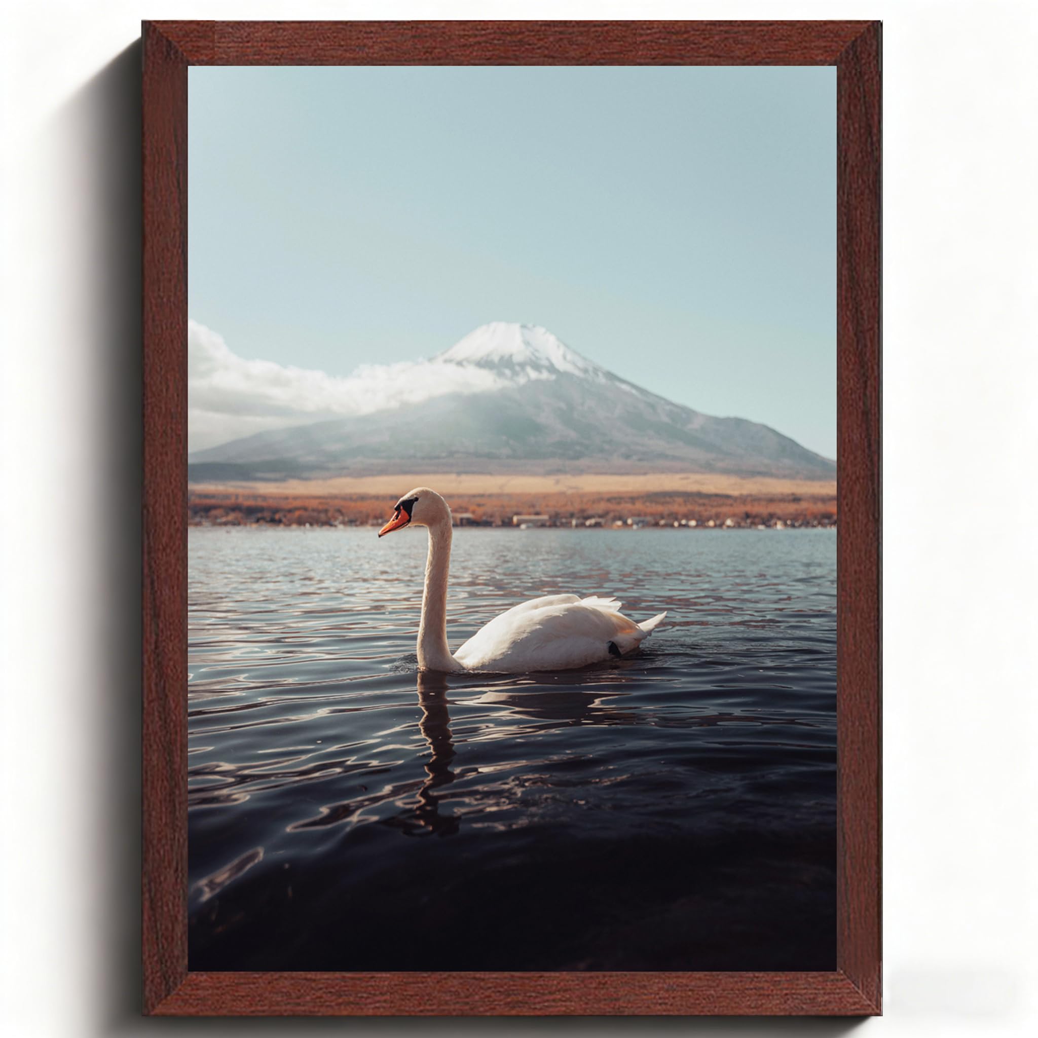 A4 Picture Frame, Wooden Photo Frame, Versatile Black Frame with Safe Perspex Front & Wall Hanging Hooks - For Display, Landscape or Portrait Orientation, Wall-Mount & Desk Stand
