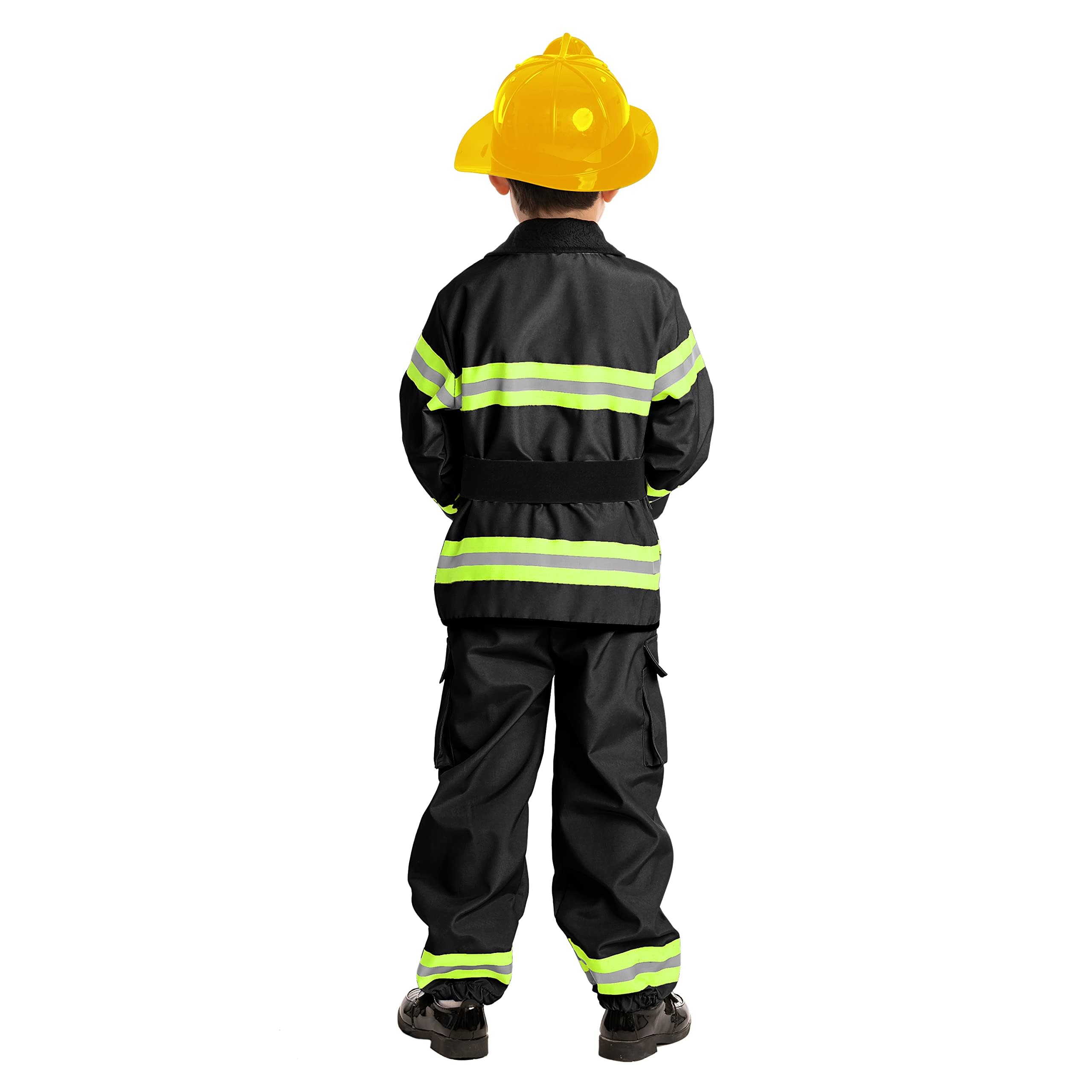 Spooktacular Creations Halloween 14PCS Firefighter Costume for Kids, Boys Fireman Costume with Toys Set for Toddler RolePlay