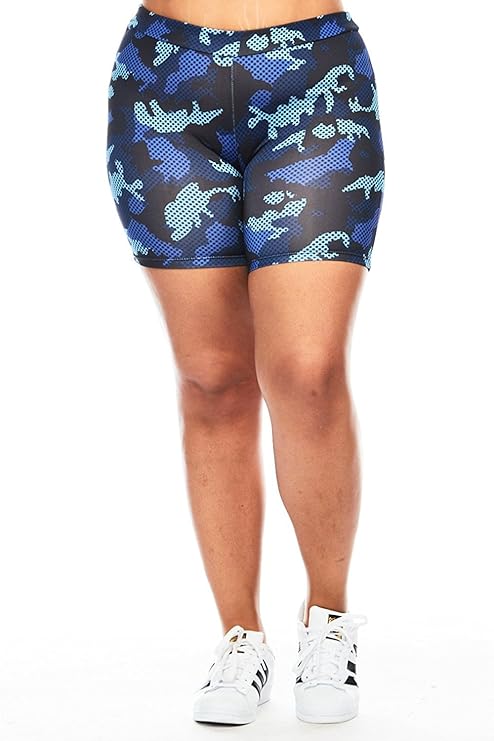 camo spandex shorts womens
