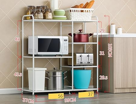 Zxldp Kitchen Shelves Organiser Floor Standing Metal Seasoning