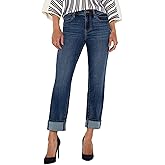 Liverpool Womens Marley Girlfriend Cuffed Mid-Rise Vintage Denim