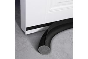 M&C MUSIC COLOR 2 Pack Door Draft Stopper - 37 Inch One-Sided Under Door Draft Blockers - Soundproof, Dust, and Cold Air Stopper - Door Draft Stoppers for Bottom of Door, Fits Interior and Exterior Doors（Black）