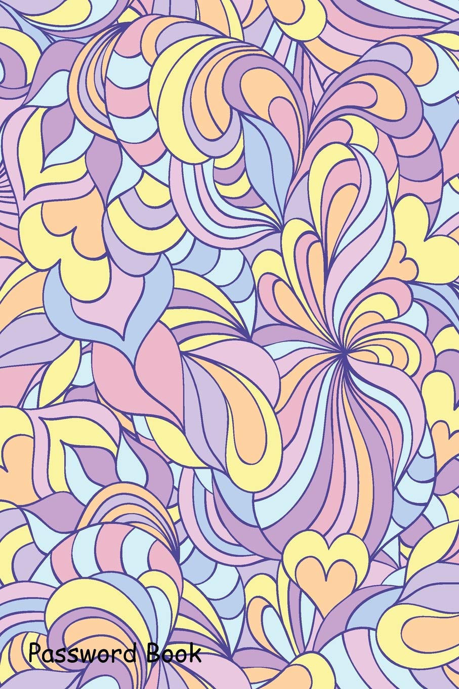 Password Book: Include Alphabetical Index With Colorful Abstract Seamless Pattern