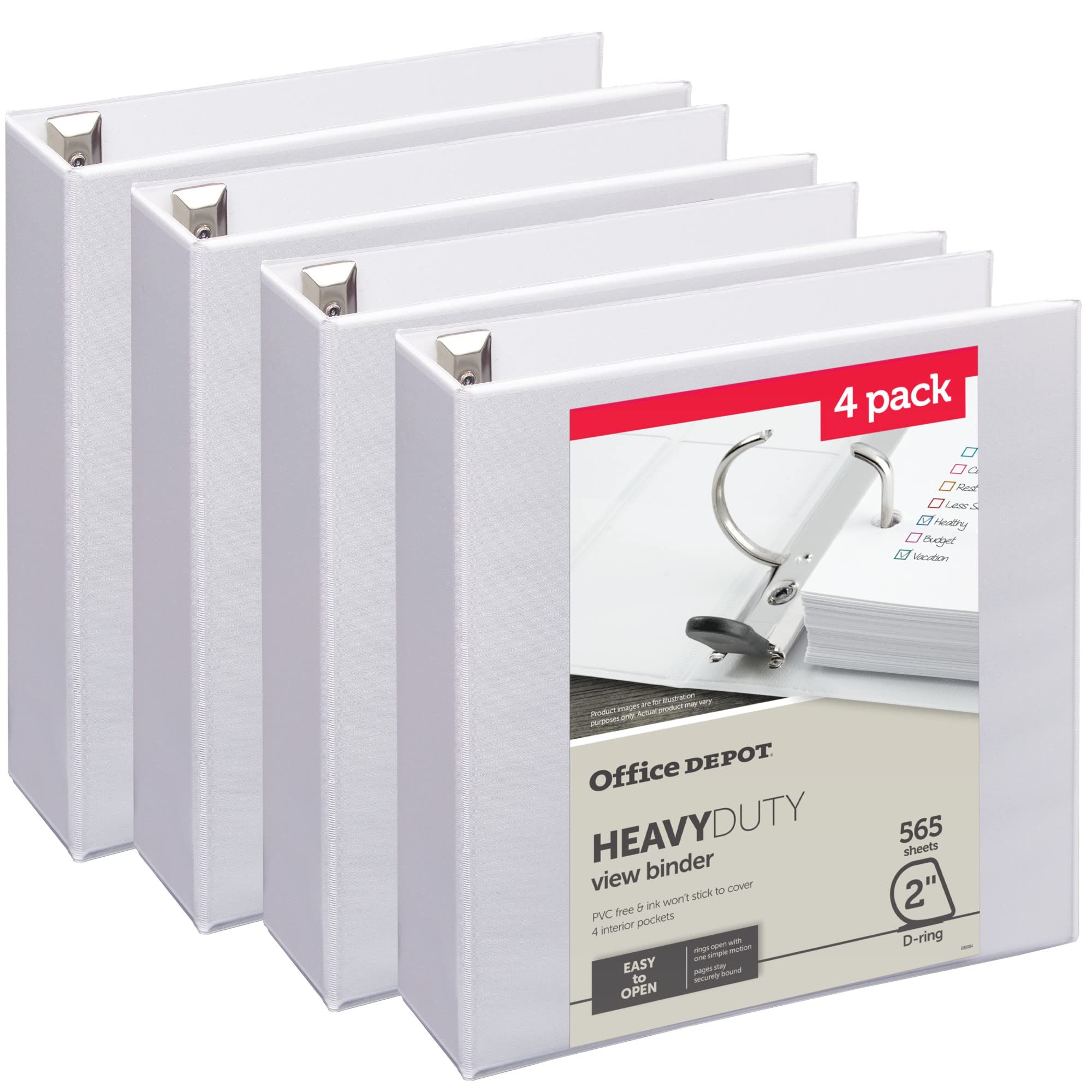 Photo 1 of ****SIMILAR PRODUCT***  View 3-Ring Binder, 2" D-Rings, White, 49% Recycled, Pack of 10