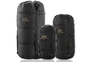 M-Tac Compression Stuff Sack for Sleeping Bag Military Water Resistant Compression Bag Lightweight Nylon Compression Sack for Travel, Camping, Hiking, Outdoor