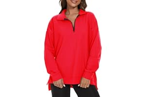 APEIYU Women's Sweatshirt Long Sleeve Tops for Ladies Sweatshirts Loose Lapel Zipper Sweatshirts Casual Pullover Tops Shirts