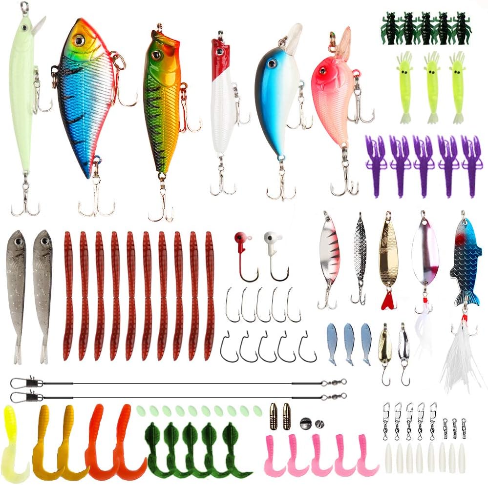 68-teiliges Angelköder Set - Komplettausstattung Für Anfänger & Profis