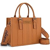 Montana West Wrangler Boho Tote Bag for Women Western Purse Retro Top Handle Satchel Handbag with Signature Strap