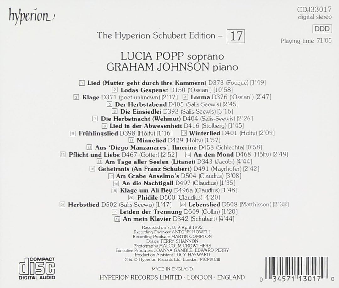 Schubert: The Hyperion Schubert Edition, Vol. 17 - Lucia Popp - Schubert in 1816 - Image 3