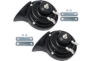 Vkinman 2PCS 300DB Loud Train Horns 12V Waterproof Air Horns Car Air Electric Snail Double Horn for Car Motorcycle Truck Bike