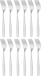 GRÄWE Tafelgabeln 12 Stück, Essgabel aus rostfreiem Edelstahl, handpoliert, spülmaschinengeeignet - Serie Königstein
