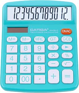 Amazon.com : Desktop Calculator 12 Digit with Large LCD Display and ...