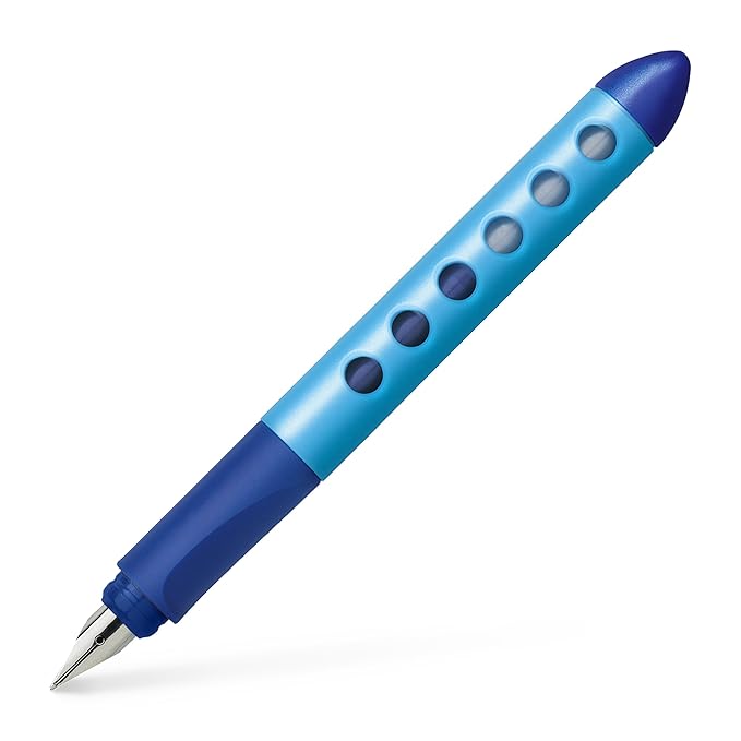 Faber-Castell 149849 - Schulfüller Scribolino, für Linkshänder, Feder L, blau, 1 Stück