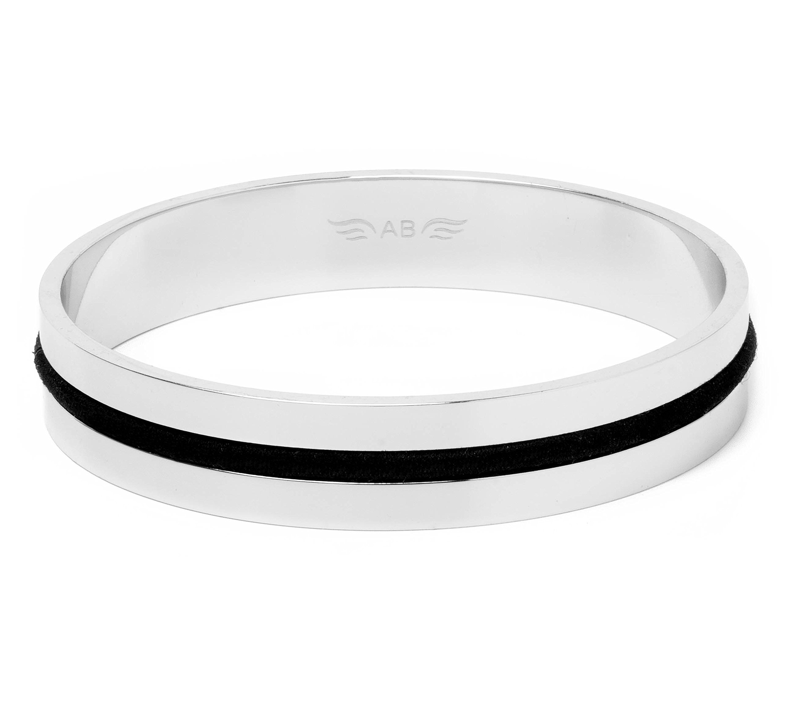 Ashley Bridget Hair Bracelet - Elegant Fashion Jewelry with Elastic Holder Bangle and Gift Box (Silver Plated)