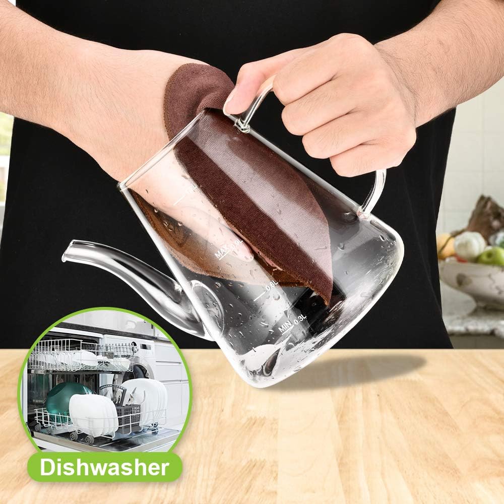 Glass Teapot, Zpose Tea Pot, Teapots, 40oz/1200ml Tea Pots with Scale