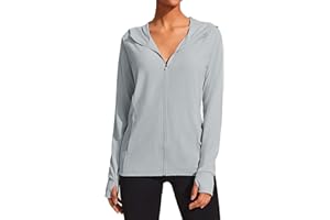 COOrun Women's UPF 50+ Sun Protection Hoodie Jacket Long Sleeve Hooded Active Shirts Outdoor Hiking Performance