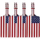 4 Pack Luggage Tag for Suitcases TSA Approved, Leather Suitcase Tags Identifiers, Cute Bag Name Travel Tags ID Labels for Women Men Cruise Airport Luggage Travel Essentials by Sodsay