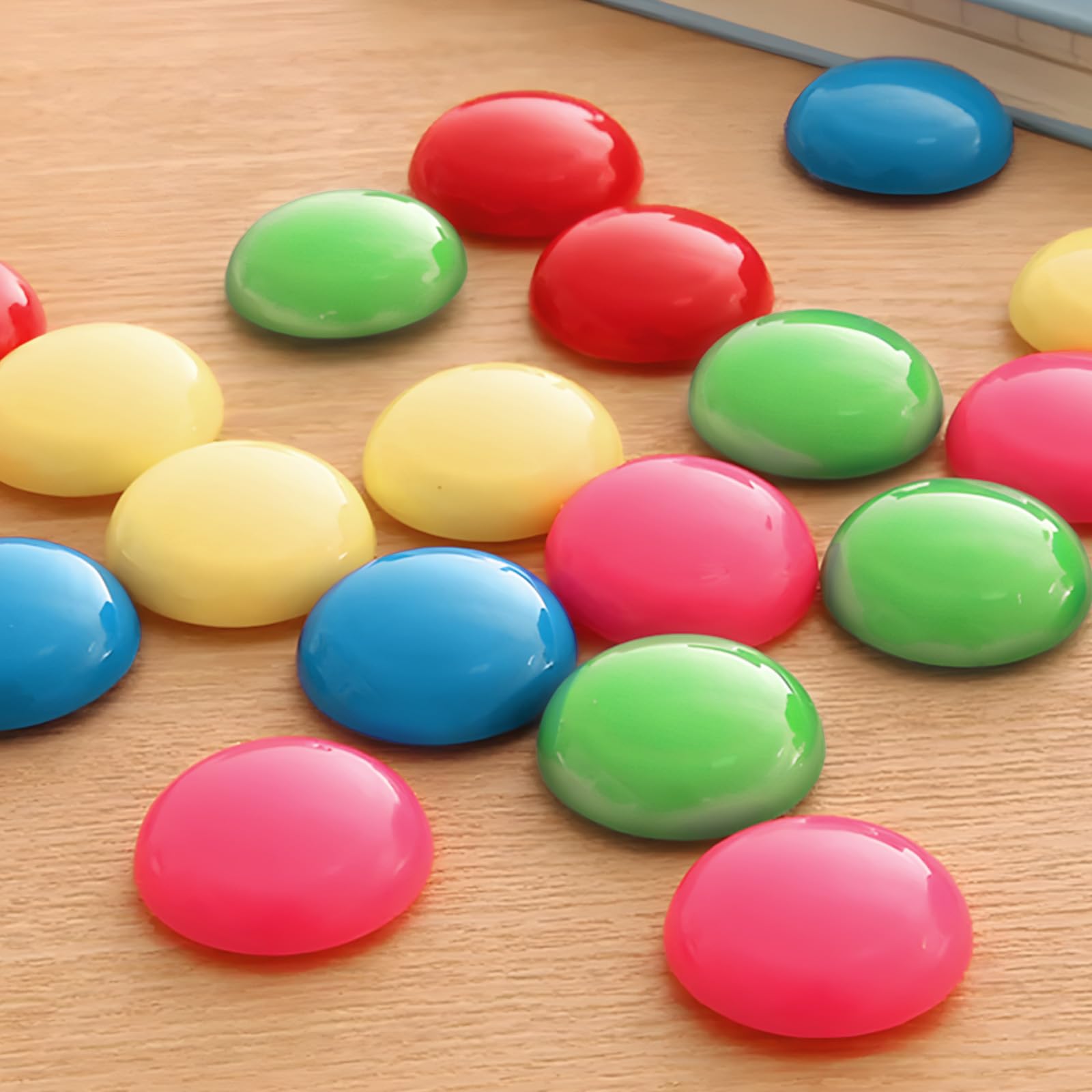 Photo 1 of 12-Pack Colorful Fridge Magnets - Round, Cute, Strong Refrigerator Magnets for Whiteboard, Map, Kitchen, Office, Classroom, Locker