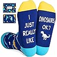 Zmart Christmas Dinosaur Gifts For Adults - Dino Socks For Teens Women, Xmas Stocking Stuffers For Men