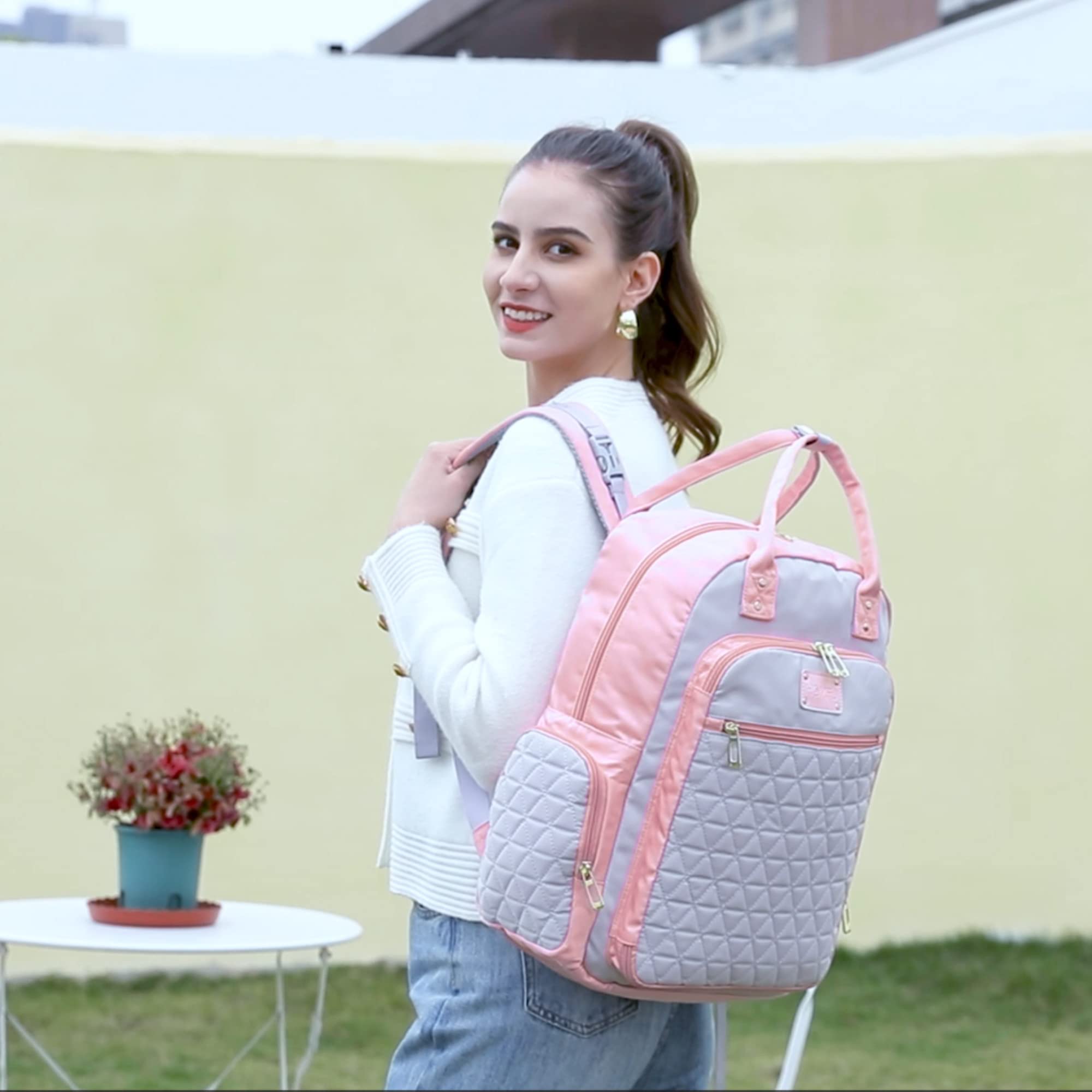 Diaper Bag Backpack Pink Baby Show Gifts For Girl Newborn Must Haves For Hospital