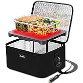 Aotto Electric Lunch Box Food Heater, 12V/24V Car Food Warmer, Portable Oven Heated Lunch Box for Adults - Cook, Reheat & Kee