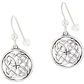 Jewelry Trends Sterling Silver Celtic Unity Knot Woven Dangle Earrings