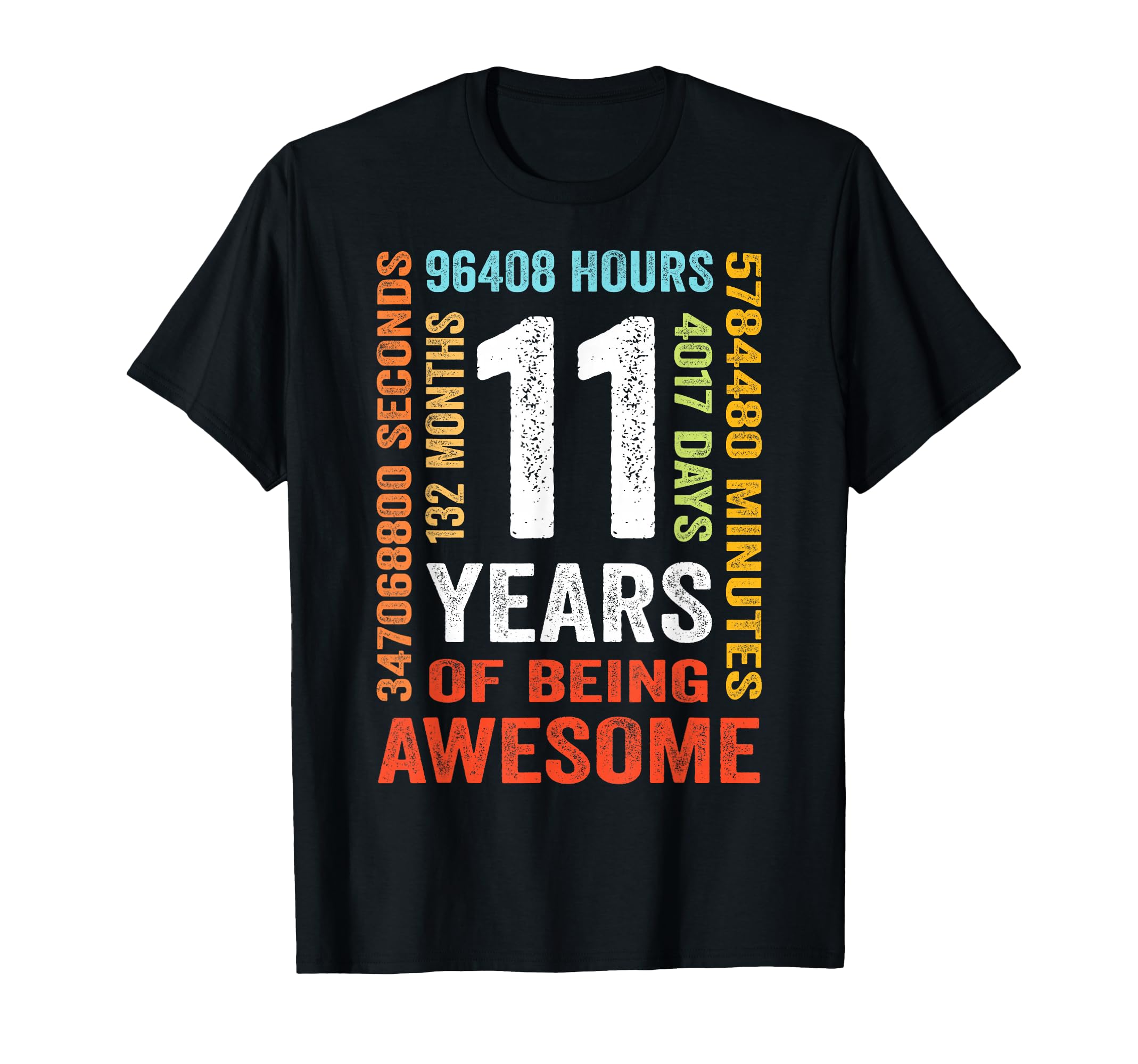 Photo 1 of 11 Years 132 Months Of Being Awesome 11th Birthday Gift T-Shirt