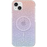 Kate Spade New York Defensive Hardshell Case Compatible with MagSafe for Apple iPhone 14 Plus - Ombre Glitter [KSIPH-240-OGBPP]