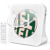 ROADOM Portable CD Player with Bluetooth, Hi-Fi Speakers &amp; FM Radio | Bluetooth transmitter &amp; receiver, Hi-Fi stereo sound, FM radio, USB &amp; AUX, 5 CD formats, compact CD player for kids &amp; seniors