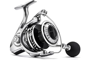 Piscifun NautiX Spinning Reel, Aluminum Spinning Fishing Reel, CNC Aluminum Gear, 33LBs Max Drag, 8+1 Sealed BB, 6.0:1/5.4:1 Gear Ratio, Smooth Powerful Freshwater Saltwater Reel