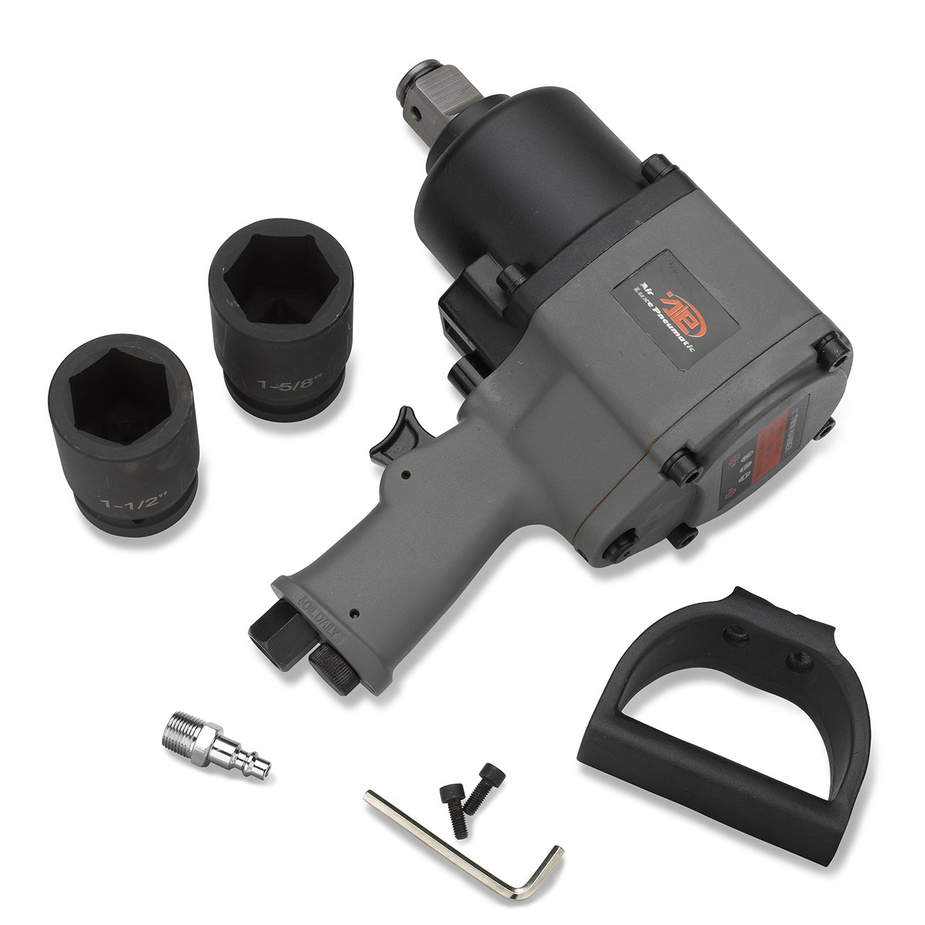 Tooluxe 1" Twin Hammer Air Impact Wrench Set Twin Hammer 1200 ft/lb