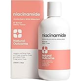 Natural Outcome Niacinamide Toner for Face | Radiance Boosting Toner - with Salicylic Acid & Aloe Vera | Advance Toning Solution Rejuvenates Skin & Minimizes Pore Appearance | Fragrance Free | 8 oz