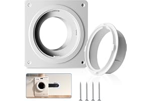 Fosenlion Dryer Vent Wall Plate with Quick Connect & Disconnect, Twist Lock Dryer Vent Connector Kit, 4 Inch Dryer Duct Connector Flange, for Wall Exhaust Vent, Ceiling or Warmhouse Air Circulation
