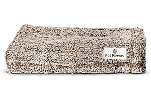 Pet Parents® Premium Pet Blanket, Water Resistant Dog Blanket & Cat Blanket, Perfect for Crates, Calming, Large, Medium, Small Dogs, & Puppy Blanket Color: (Chocolate, Medium, 32x40)