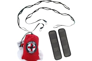 Fido Pro Airlift Emergency Dog Rescue Sling - XL 2 Person Carry System for Extra Large Dogs - Adjustable Shoulder Padding - L
