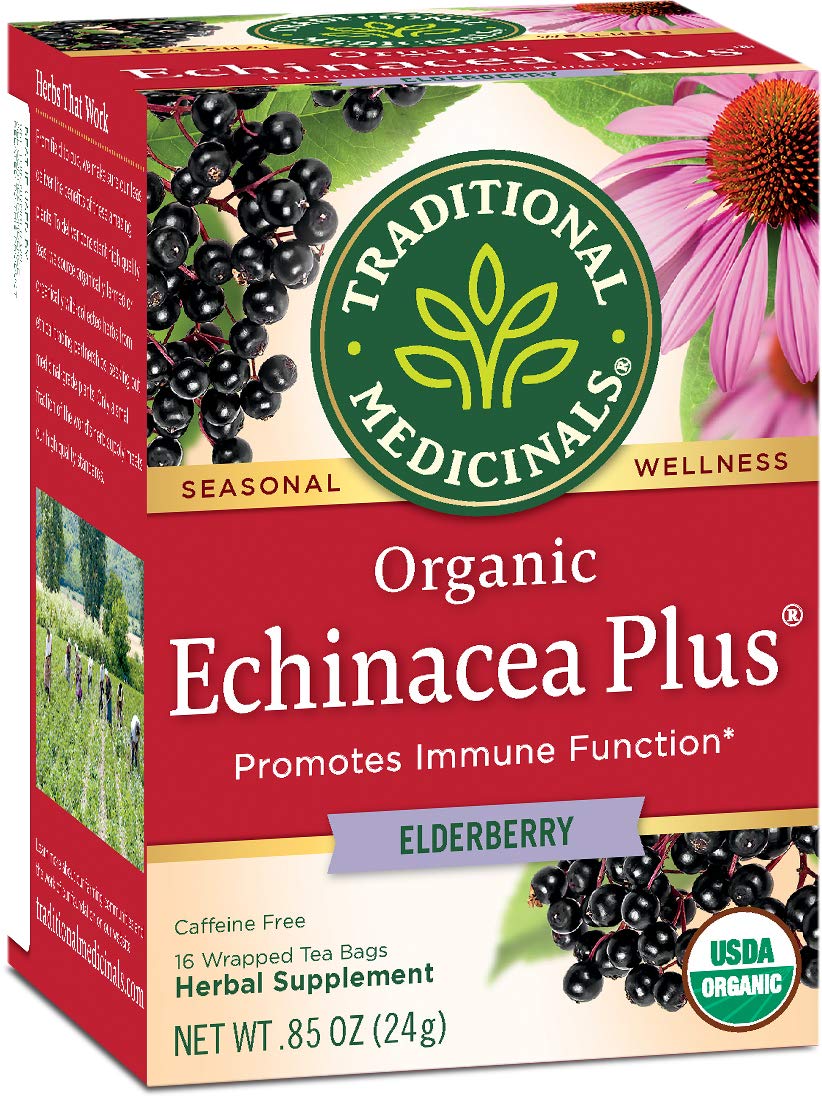 Organic Echinacea Elder Traditional Medicinals Organic Echinacea Plus