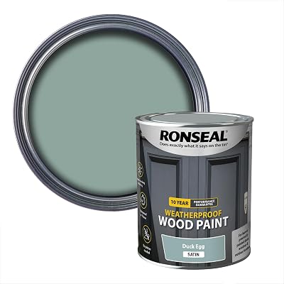 Ronseal 38792 10 Year Weatherproof Paint Duck Egg Blue 750ml
