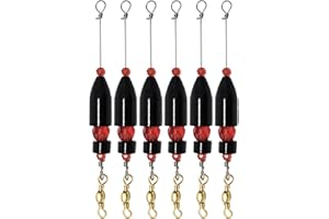 Reaction Tackle Carolina Rigs for Bass Fishing- Freshwater Saltwater - Brass Pre Rigged Kit- Fishing Weights Barrel Sinkers 6-Pack