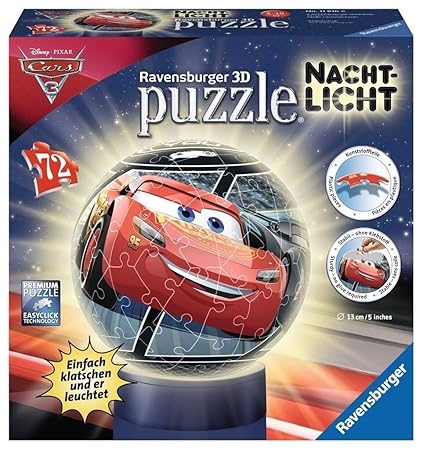Ravensburger Erwachsenenpuzzle 11816 Disney Nachtlicht: Cars 3 3D-Puzzle
